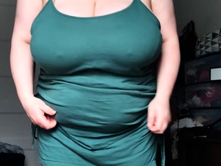 Busty Curly Brunette With Big Boobs Fucks On Couch