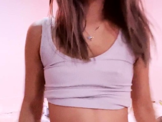 Horny Amateur Masked Asian Teen Toying On Webcam Show