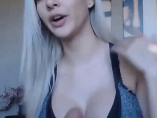 Blonde Asian Teenager With Big Boobs Fuck Her Dildo