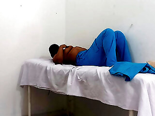 My Nurse Massages Her Pussy And Moans With Pleasure In Her Office