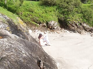 Dick Flash On The Beach. I Jerk Off To A Milf. She Showed Her Pussy And Tits