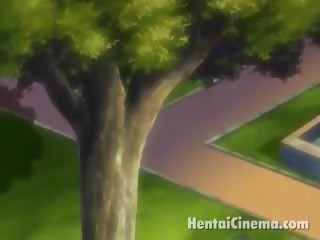 Redheaded Hentai Girl In Glasses Getting Slick Pussy