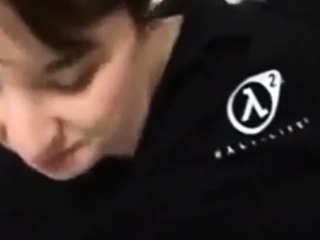 Cute Gamestop Employee Backroom Blowjob