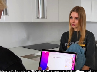 A Blonde Who's Eager To Have A Taste