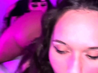 Blonde And Brunette Lesbians Licking And Sucking Pussy