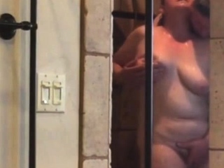 Husband Gets His Bbw Girl Off In Shower Passionately