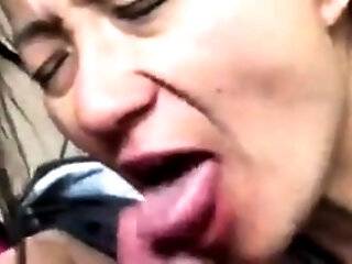 Skanky Asian Mature POV Cock Guzzling