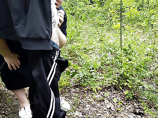 Neighbor Sucks My Dick In A Park And Swallows Hot Cum