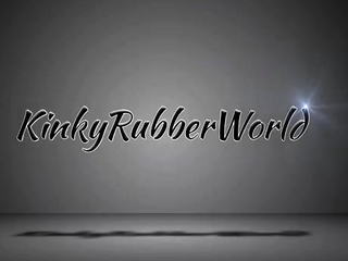 Kinky Rubber World - Fun With My Glas Dildo While He Is