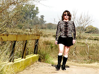 Patricia Undresses On The Outdoor Bridge