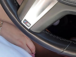 Step Mom Hand Slip Into Step Son Dick In The Car Park