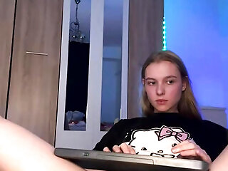 Fingering Pink Perfect Pussy With Big Dildo