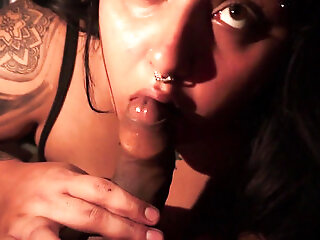 Chubby Busty Slut From Argentina Gives Me A Blowjob With Her Tits
