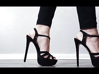 Gorgeous Strappy Stilettos And Feet