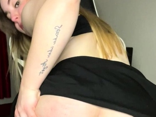 Big Boobed Blonde Masturbates With A Dildo In The Bathroom