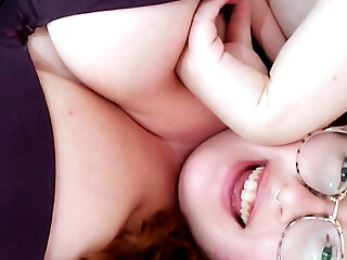 Great Big Boobs On Masturbating Redhead