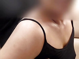 Asian Couple In Black Chemise - He Squeezes Her Boobs & Oils Her Dark Nipples While She Moans