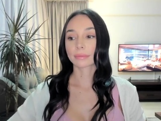 Cute Curly Brunette Solo Webcam Masturbation