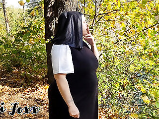 Smoking Pregnant Nun