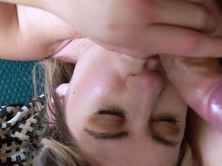 Real Amateur Blonde Gives A Hot Pov Blowjob On The Train
