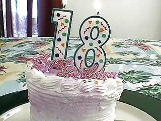Dp On Her 18 Birthday Dirty Teen Got 2 Cocks