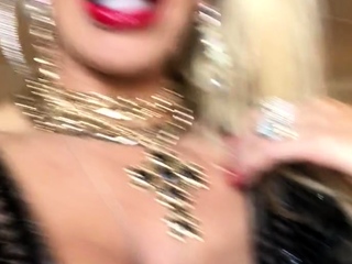 Big Boobed Blonde Masturbates With A Dildo In The Bathroom